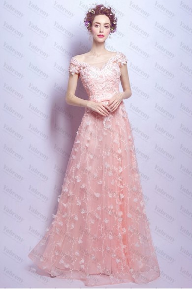 2020 Fashion Off the Shoulder Pink Prom Dresses Gorgeous Princess ...